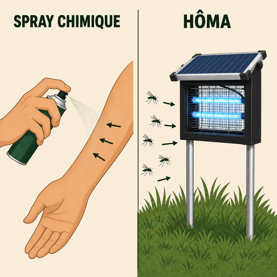 Les sprays vous cachent du problème. La Sentinelle le règle.